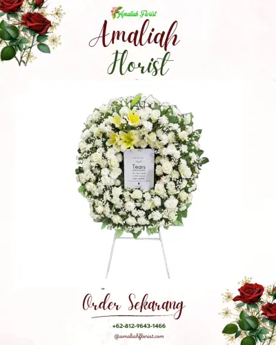 Krans Bunga Duka Cita di Kukusan